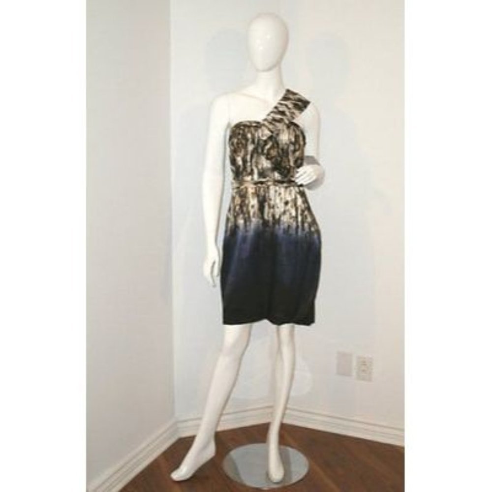 MARC NEW YORK by Andrew Marc MD1EK326 One Sleeve  RUFFLED Dress ( 4 )